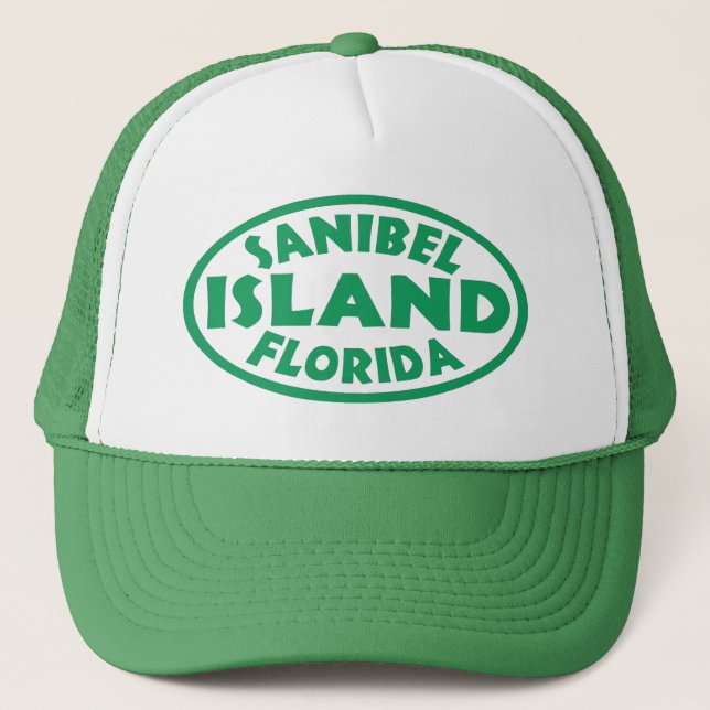 Casquette Sanibel Island Floride vert ovale (Devant)