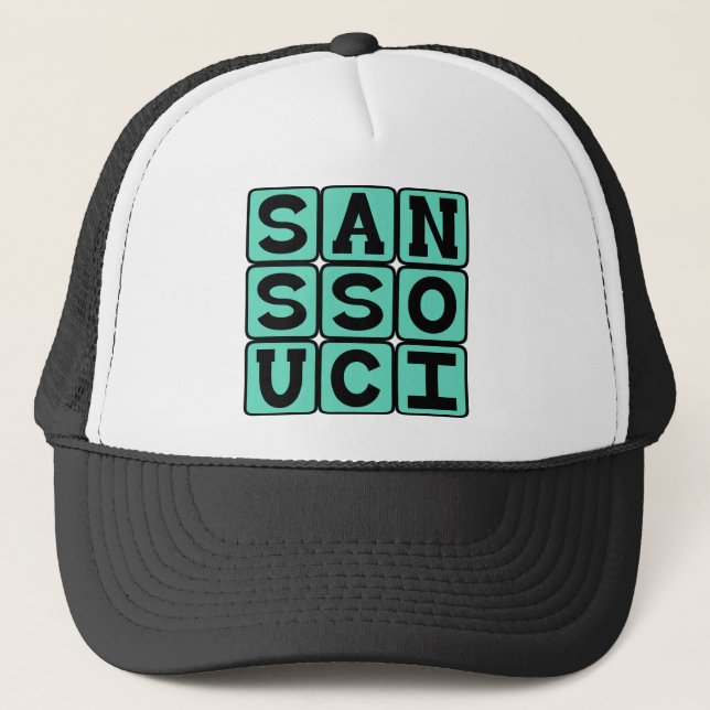 Casquette Sans Souci, No Worries Latin Phrase (Devant)
