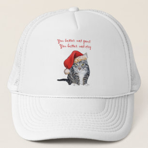 Casquette Santa Chat - Vous feriez mieux de ne pas bouder !