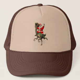 Casquette Santa Claus Circulant Sur Gallimimus