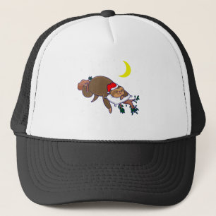 Casquette santa claus sloth noël