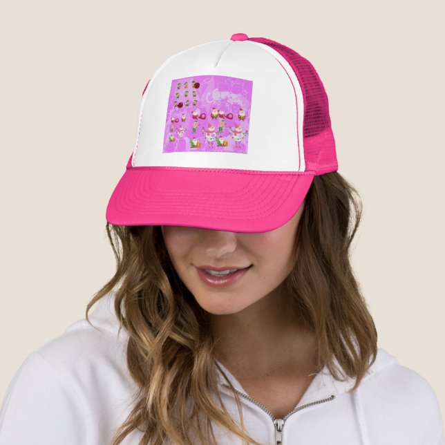 Casquette Santa Magical Pink  (En situation)