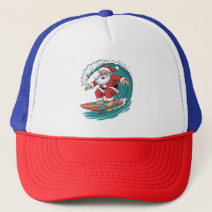 Casquette Santa Surfant Noël Surf X-mas Festif Vacances