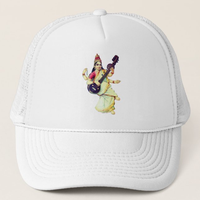 Casquette Saraswati, déesse hindoue (Devant)