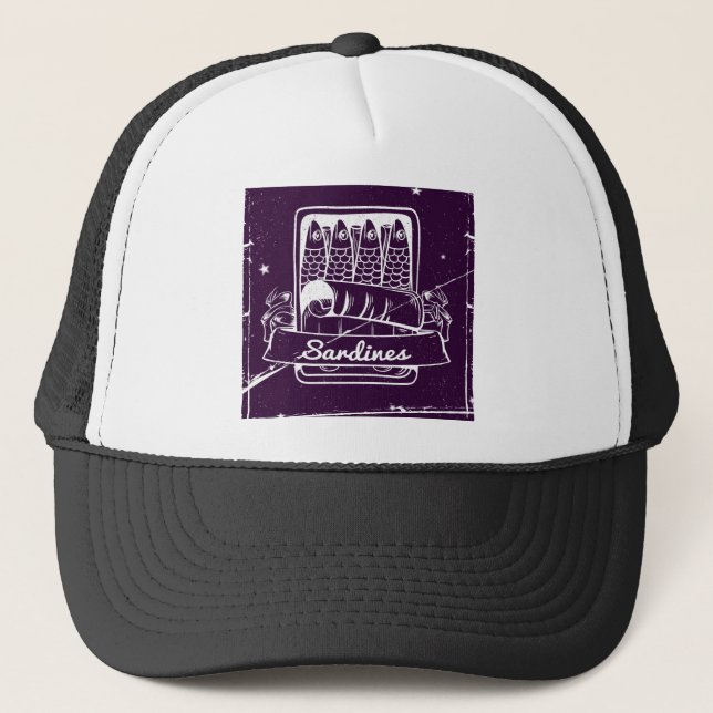 Casquette Sardines dans une boîte (Devant)