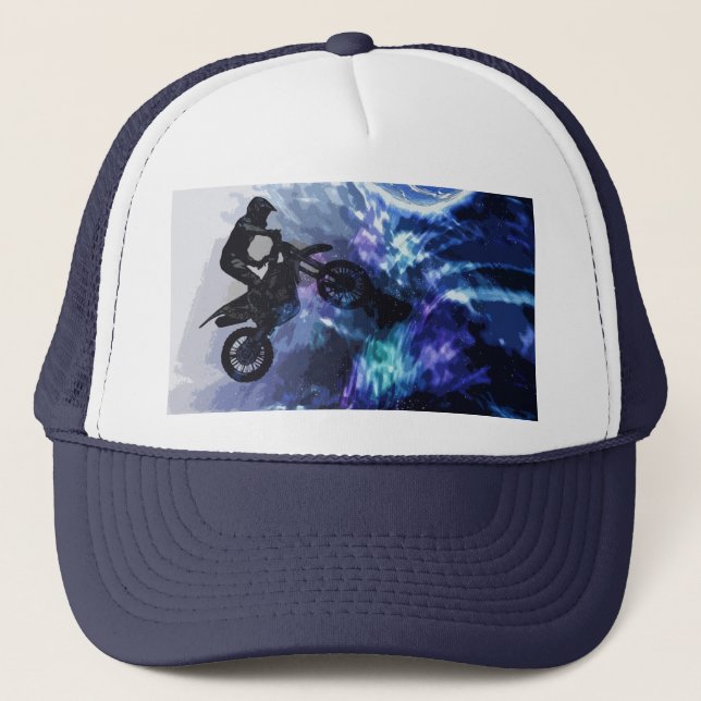 Casquette Sauter dans l'espace - Motocross Rider (Devant)