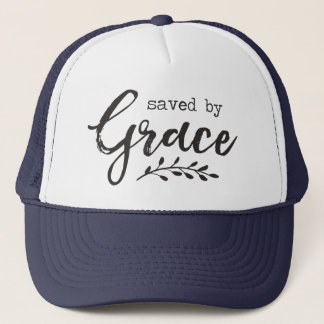 Casquette Sauvé Par La Grâce, Foi Chrétienne Rustique