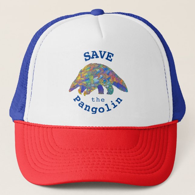 Casquette Sauver l'Art de l'Animal Espèce Menacée Pangolin (Devant)
