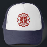 Casquette Sauveteur fait sur commande du feu d'initiales de<br><div class="desc">Un casquette fait sur commande de sauveteur du feu de croix maltaise d'initiales.</div>