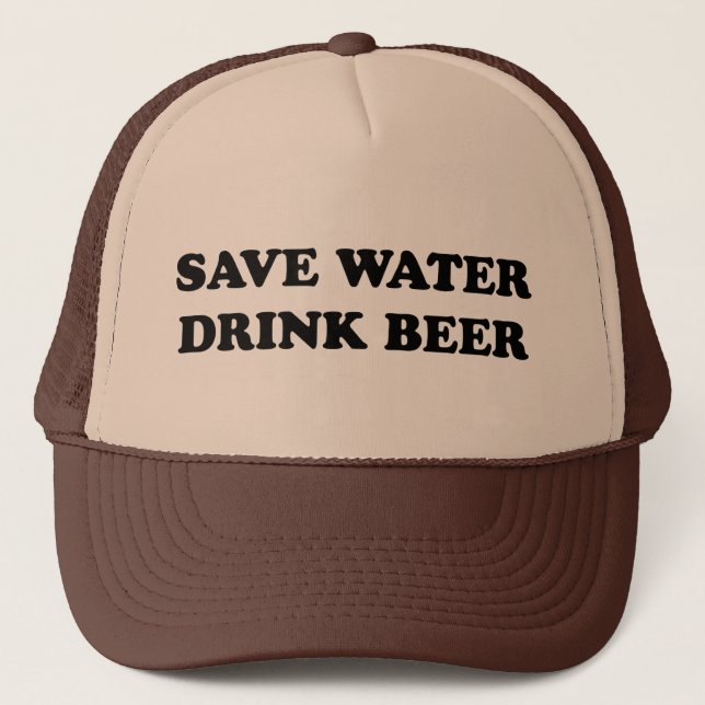 Casquette Sauvez la bière de boissons de l'eau (Devant)