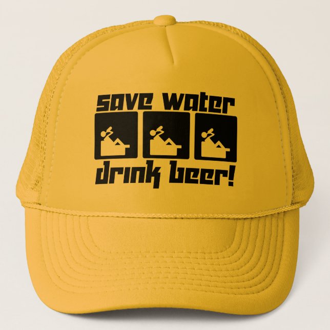 Casquette Sauvez la bière de boissons de l'eau ! (Devant)