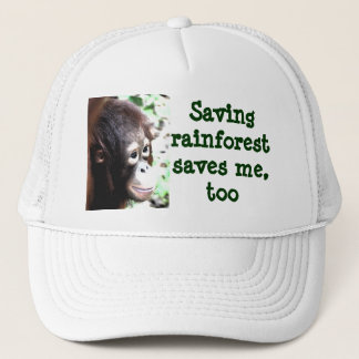 Casquette Sauvez la forêt tropicale, faune d'économies