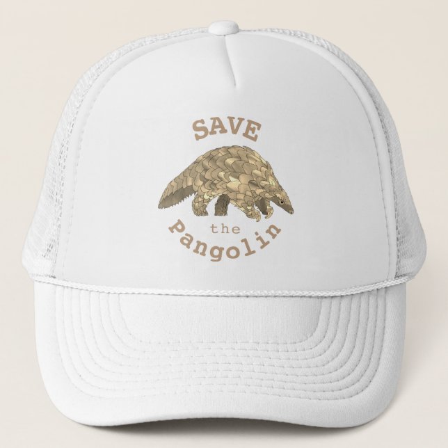 Casquette Sauvez la Pangoline Espèces menacées Art animal (Devant)