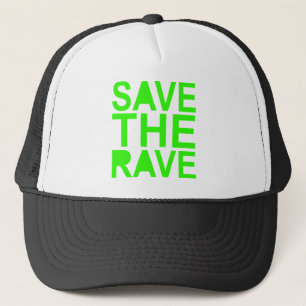 Casquette Sauvez la scène du raver NU RAVE vert des années