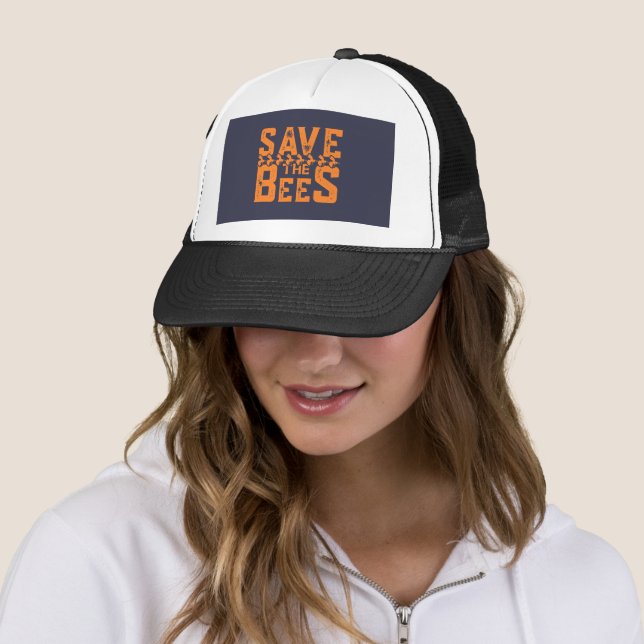 Casquette Sauvez les abeilles-abeilles-nature-jaune-mignon (En situation)