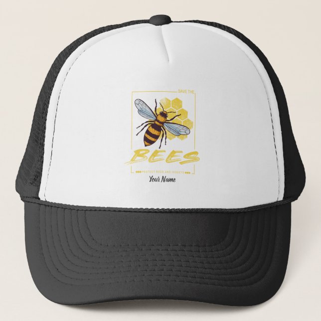 Casquette Sauvez les abeilles pour l'apiculteur et l'apicult (Devant)