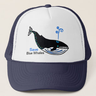 Casquette Sauvez les BALEINES Bleues - Animaux en voie de di
