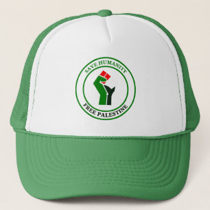 Casquette Sauvez l'humanité, Libérez la Palestine,