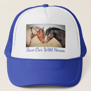 Casquette Sauvez nos chevaux sauvages Fancy Blue