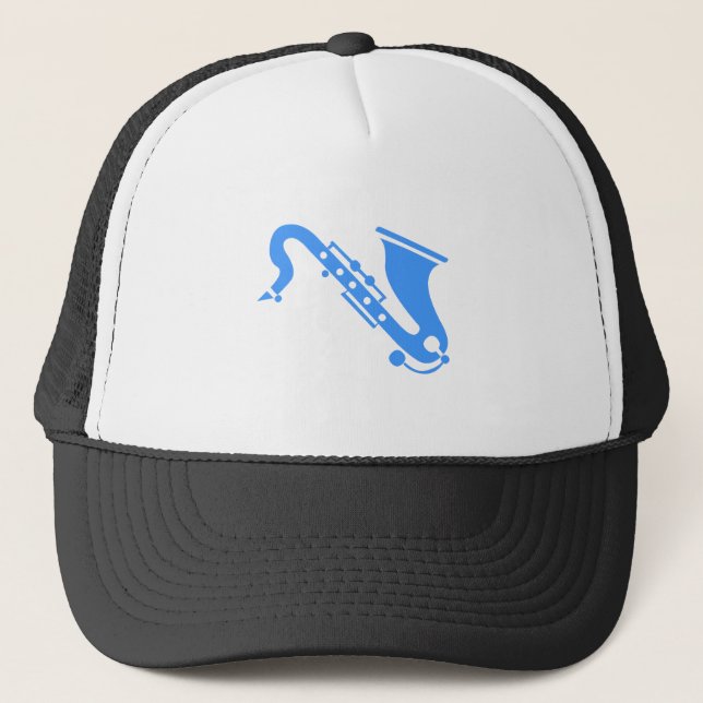 Casquette Saxophone - Bleu bébé (Devant)