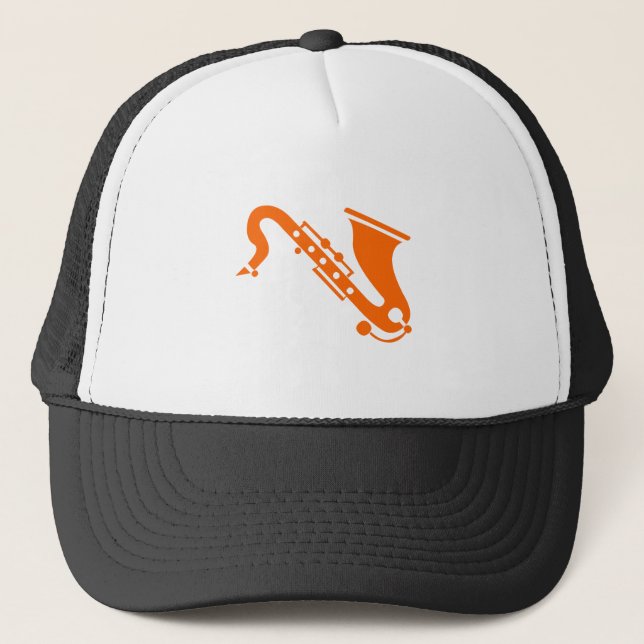 Casquette Saxophone - Orange (Devant)