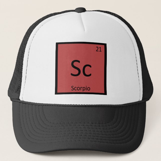 Casquette Sc - Signe du zodiaque Scorpion Chimie Tableau pér (Devant)