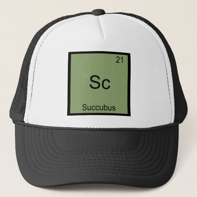 Casquette Sc - Succube Tee de symbole d'élément de chimie dr (Devant)