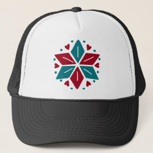 Casquette Scandia Christmas Moose Angel Bleu Et Rouge Scandi