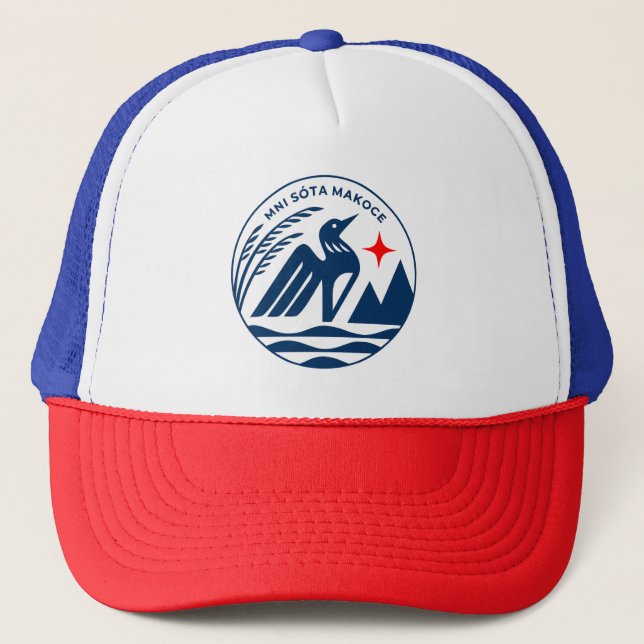 Casquette Sceau d'état du Minnesota en bleu blanc et rouge (Devant)