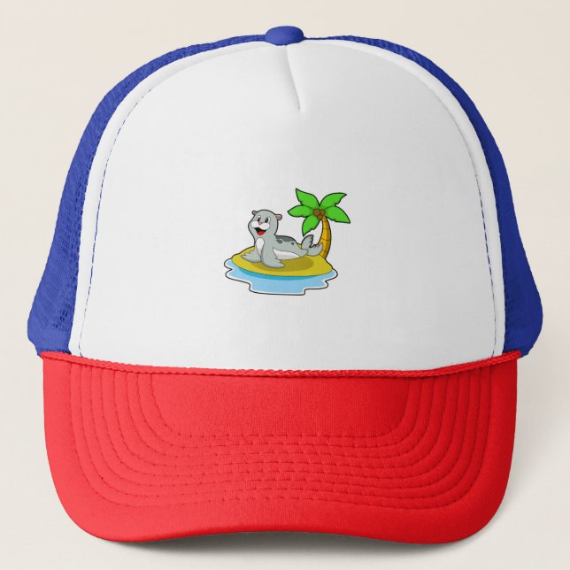Casquette Sceau sur l'île (Devant)