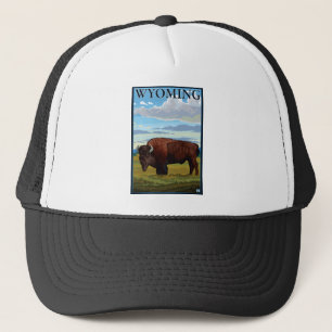 Casquette Scène de bison - Wyoming