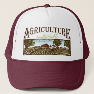 Casquette Scène de ferme d'agriculture durable