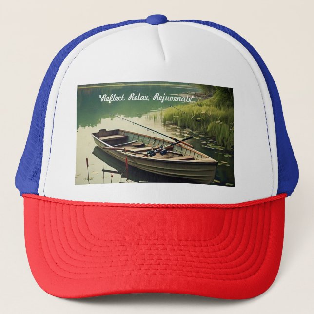 Casquette "Scène pacifique au bord du lac" (Devant)