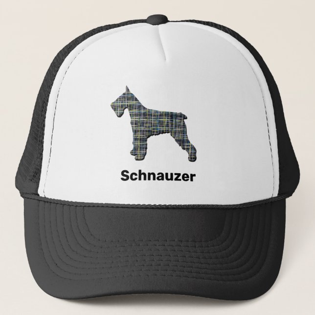 Casquette Schnauzer Mini Standard Giant Chien Grille Silhoue (Devant)