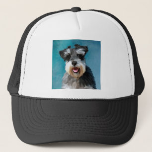 Casquette Schnauzer Miniature peinture couleur de l'eau
