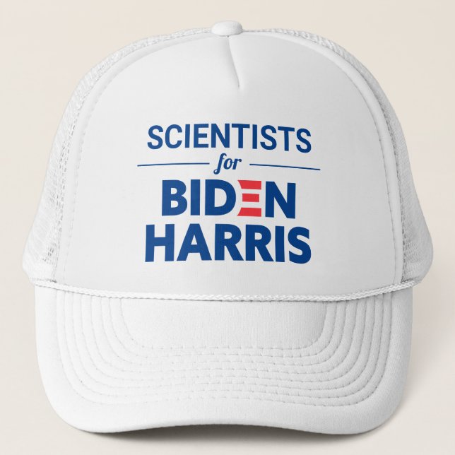 Casquette Scientifiques pour Biden Harris Texte personnalisé (Devant)