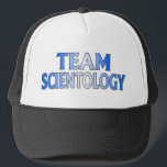 Casquette Scientology d'équipe<br><div class="desc">Équipe Tom de soutien avec cette conception bleue et grise impressionnante.  Faites une déclaration audacieuse au monde et montrez de quel côté vous êtes !</div>