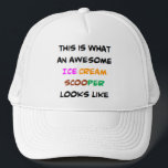 Casquette scooper de crème glacée, génial<br><div class="desc">scooter de glace</div>