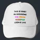 Casquette scooper de crème glacée, génial<br><div class="desc">scooter de glace</div>