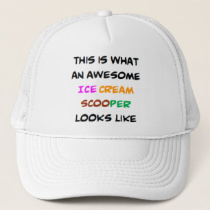 Casquette scooper de crème glacée, génial