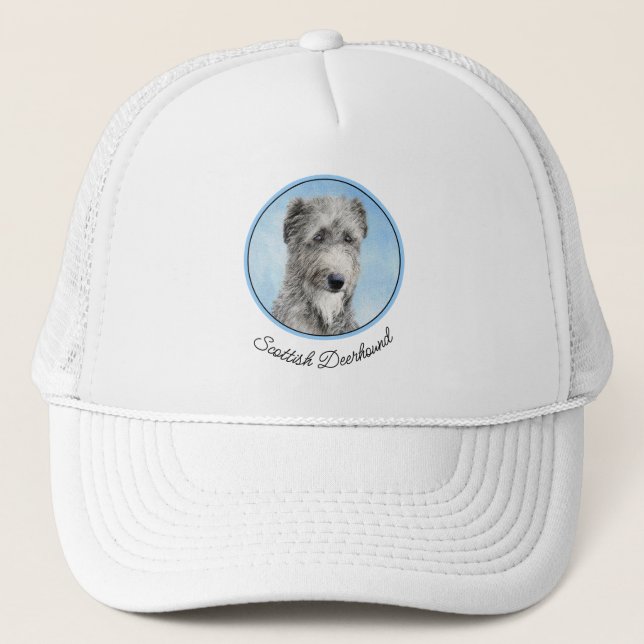 Casquette Scottish Deerhound Paining - Original Dog Art (Devant)