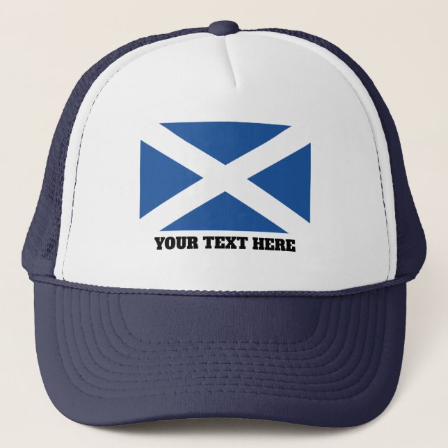 Casquette Scottish flag of Scotland custom trucker hat (Devant)