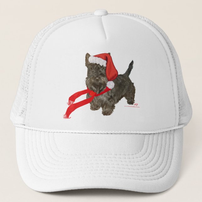 Casquette Scottish Terrier est l'assistant du Père Noël (Devant)