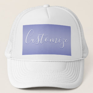 Casquette Script cursif modifiable Violet blanc et violet