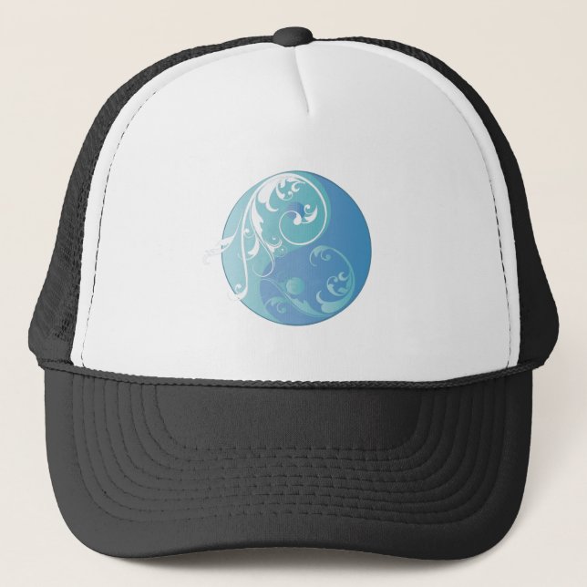 Casquette Scrolling Yin & Yang (Earth blues) (Devant)