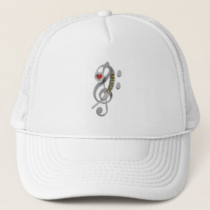 Casquette Sculpture en clef de musique d'amour