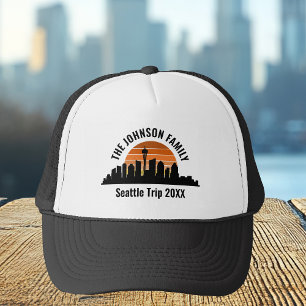 Casquette Seattle Skyline Coucher de soleil sur mesure vacan
