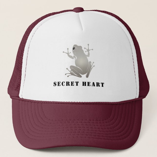 Casquette Secret Heart Silver Frog Custom Text Trucker  (Devant)