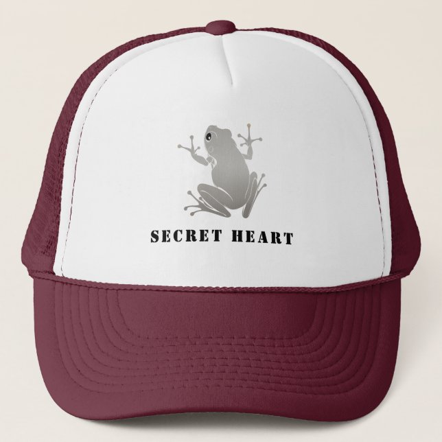 Casquette Secret Heart Silver Frog Custom Text Trucker  (Devant)