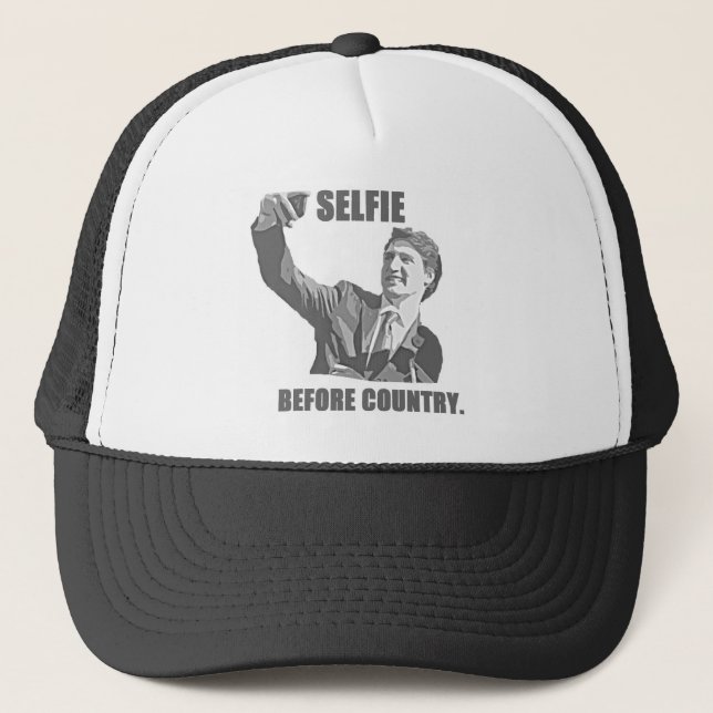 Casquette Selfie avant pays - Trudeau (Devant)